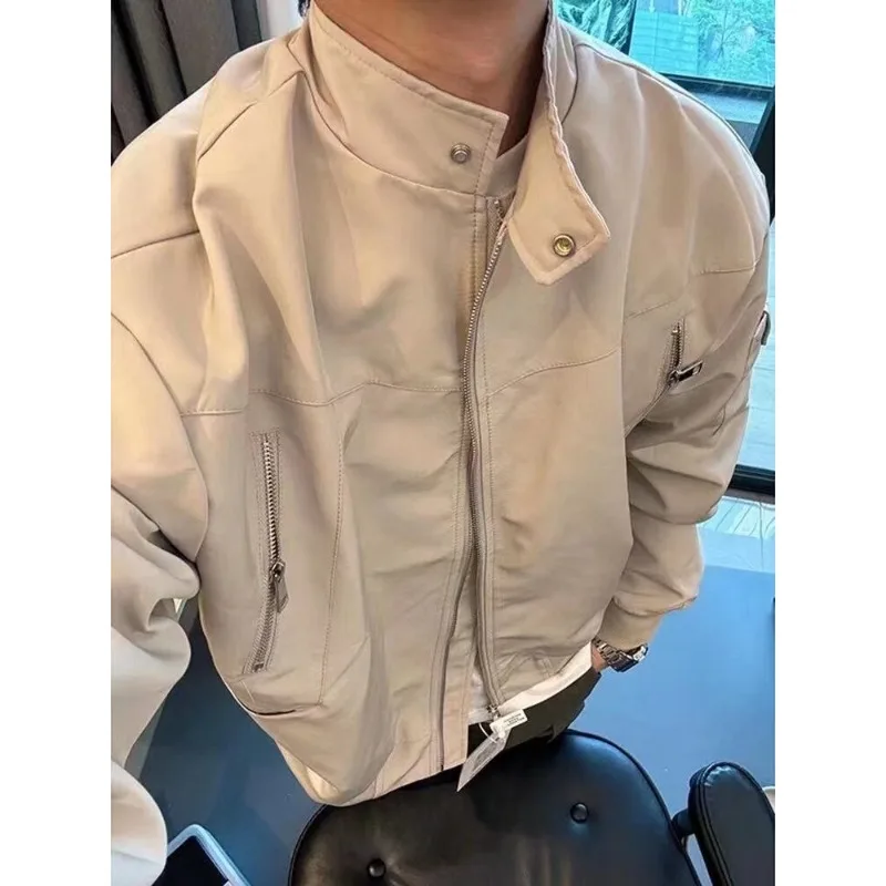 

Men's ort American Sle Pilot Jaet Large Size 250 Pou Workwear Baseball orm Stand Collar Outerwear for Autumn Winter