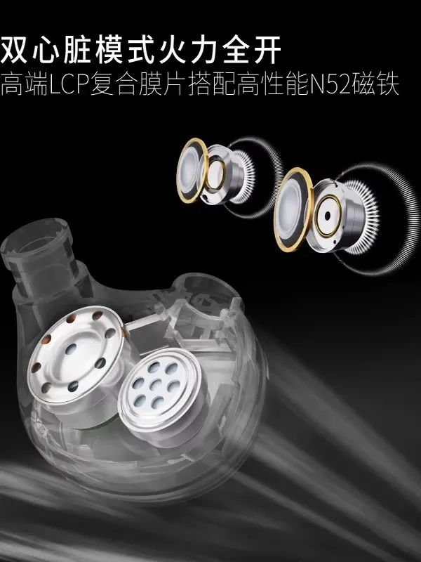 سماعة أذن Elua Ultra Dual Dynamic Driver 7 هرتز 2DD 3.5 ملم ضبط منحنى الهدف مع كابل ممتاز قابل للفصل #3