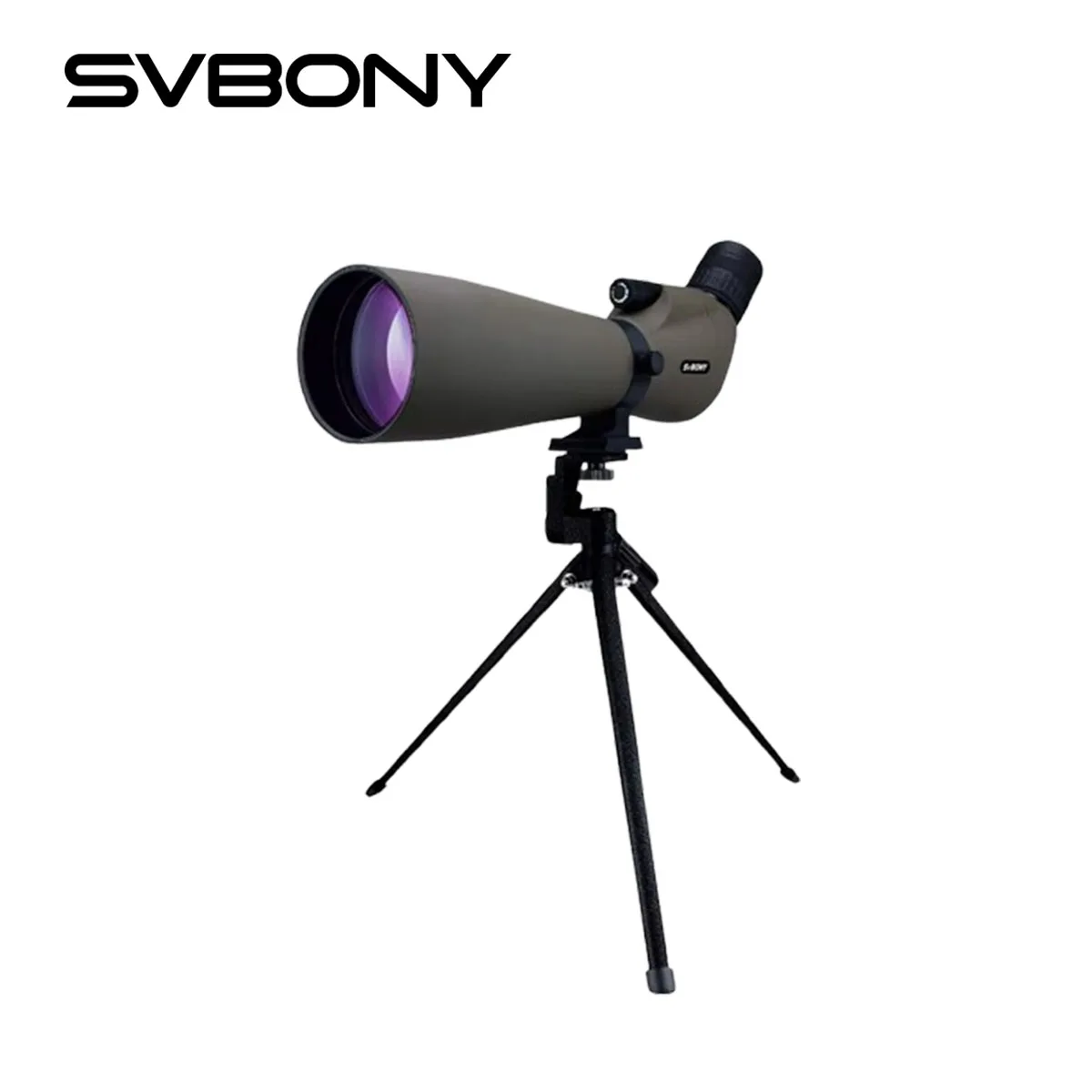 SVBONY SV401 Spotting Scope IPX6 Waterproof 20-60x80mm 45 Degree Angled Eyepiece FMC Bak4 for Outdoor Birdwatching Hunting