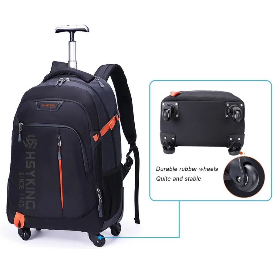 حقيبة ظهر للكمبيوتر المحمول مقاومة للماء مقاس 20 بوصة، حقيبة ظهر بعجلات لأشخاص الأعمال البالغين وركاب السفر