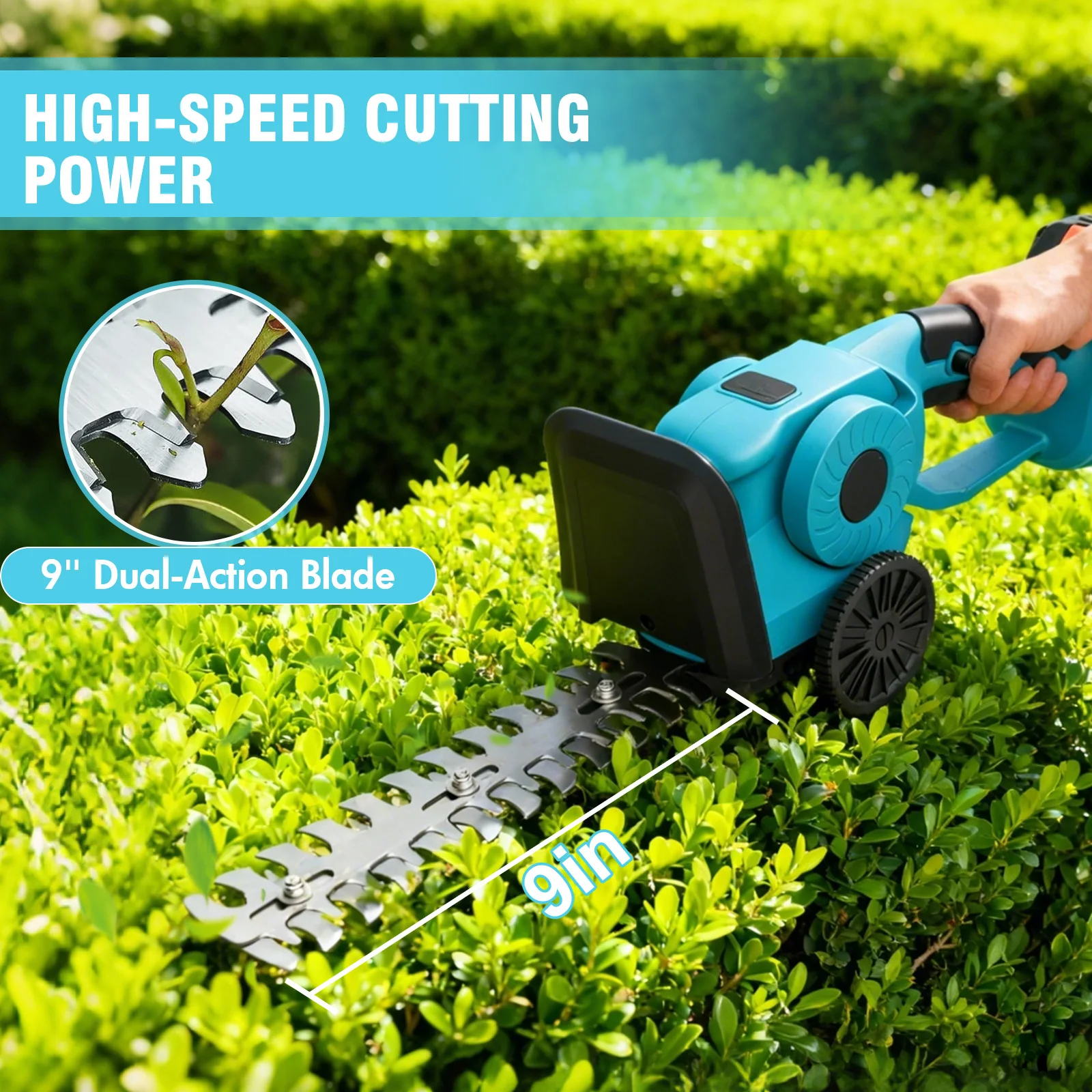 مقص تشذيب الشجيرات الكهربائي ا - مراجعة Brushless Cordless Grass Trimmer 21V وسعره