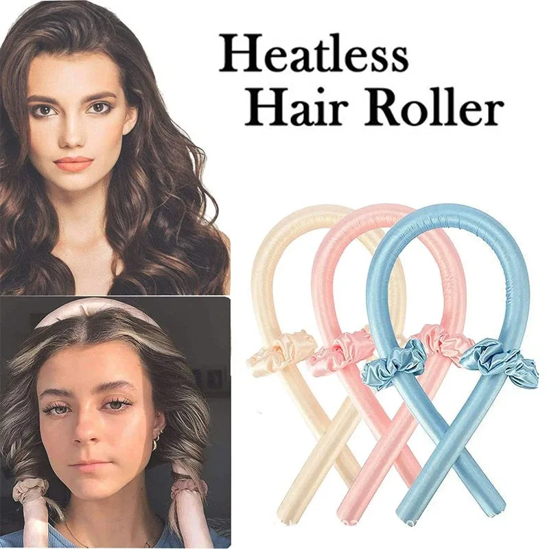 Varilla rizadora sin calor para mujer, diadema para rizos de pelo sin calor, rizador de pelo suave y brillante, accesorios de herramientas de peluquería