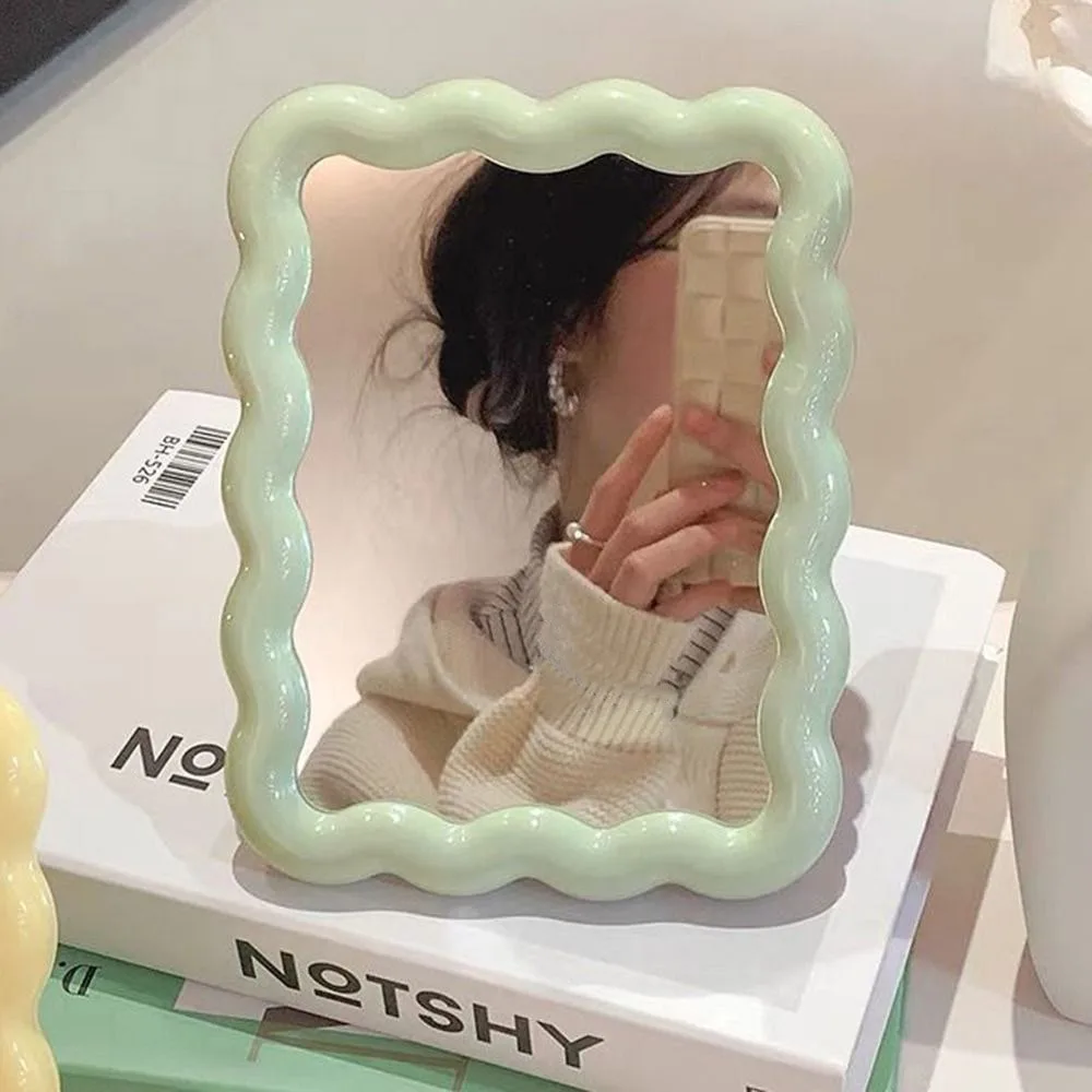 Cute Candy Color Makeup Mirror High-definition Adjustable Beauty Mirror Thickened Table Mirror Home Bedroom Desktop