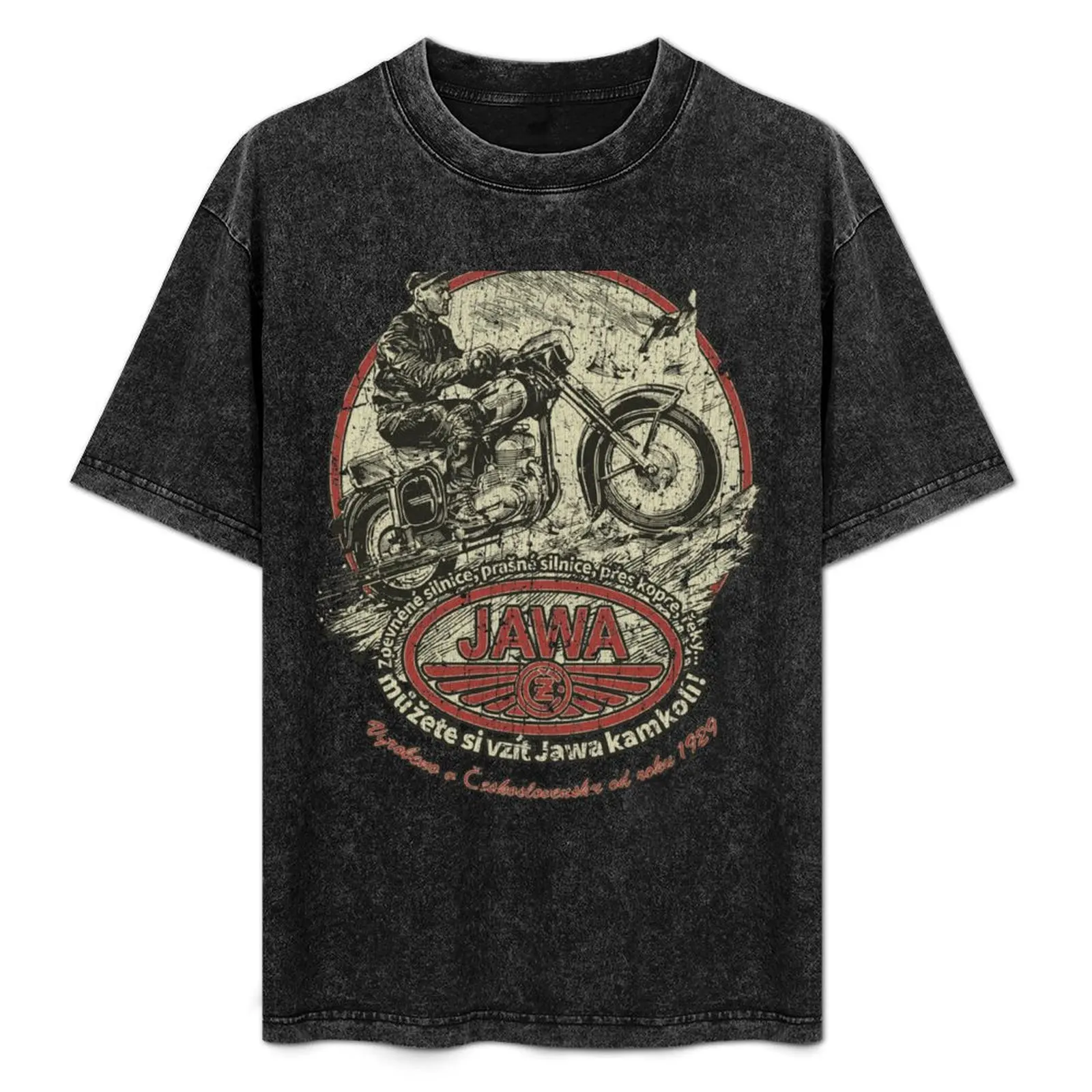 Футболка JAWA Motorcycles 1929, удобная рубашка с короткими рукавами для тренировок
