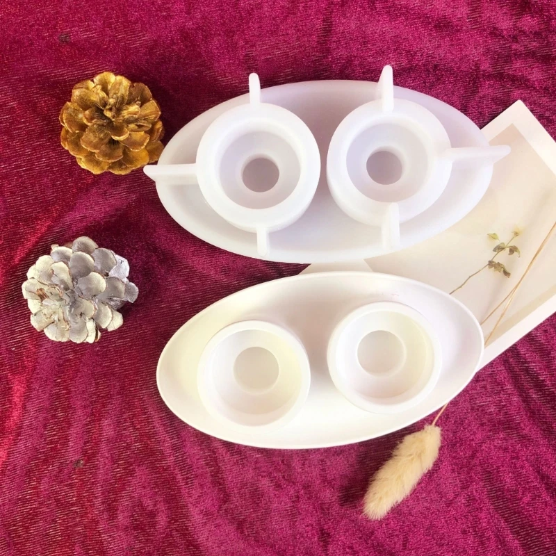 Flexible Resin Candlestick Mold DIY Holder Mold for Crafting Enthusiasts