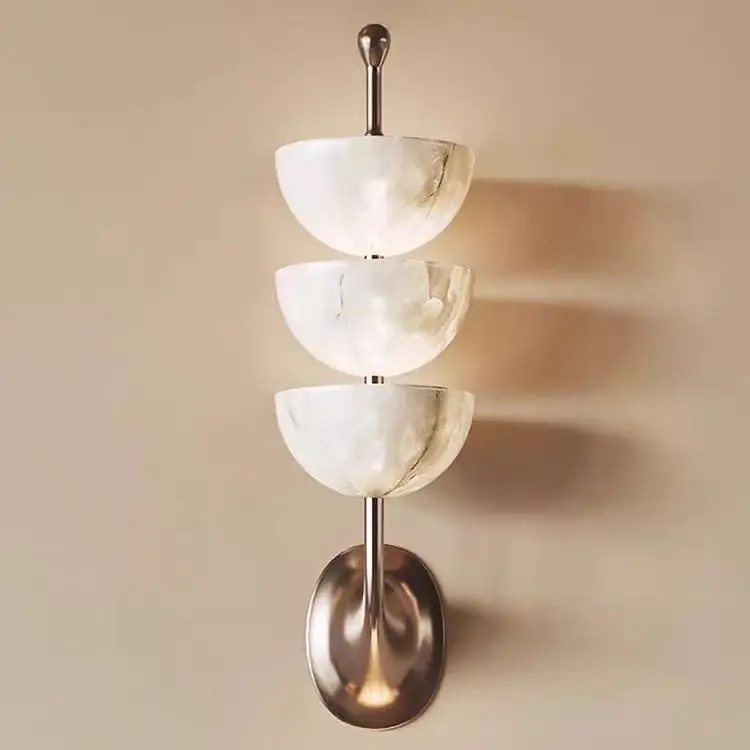 Nordic Retro Wall Sconce Decorative Design Mid-Century Style Bedside Lamp Resin Staircase Hotel Model Room Lighting Chandelier