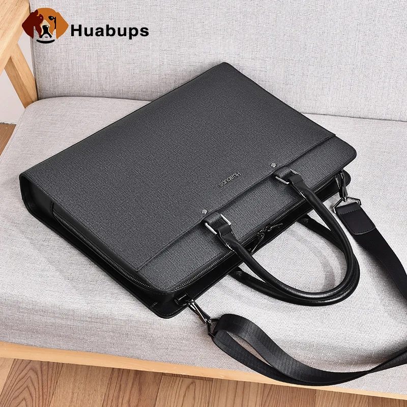 Multi-compartment High-end Briefcase Business New Genuine Handbag Men's Horizontal Laptop Luxury Messenger Bag Men Leather