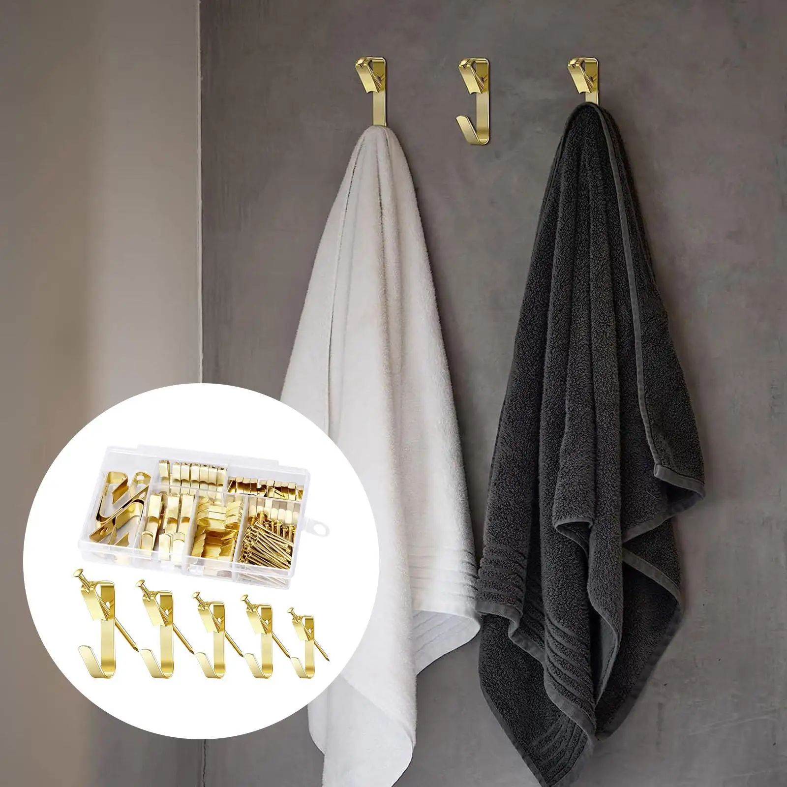 130Pcs Picture Hangers Accessories Wall Hangers Picture Hooks for Clocks