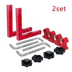 Metal Clamps for Woodworking 90 Degrees Aluminum Alloy Fixed Right Angle Positioning Clip Square Ruler Manual Hand Fixing Tool