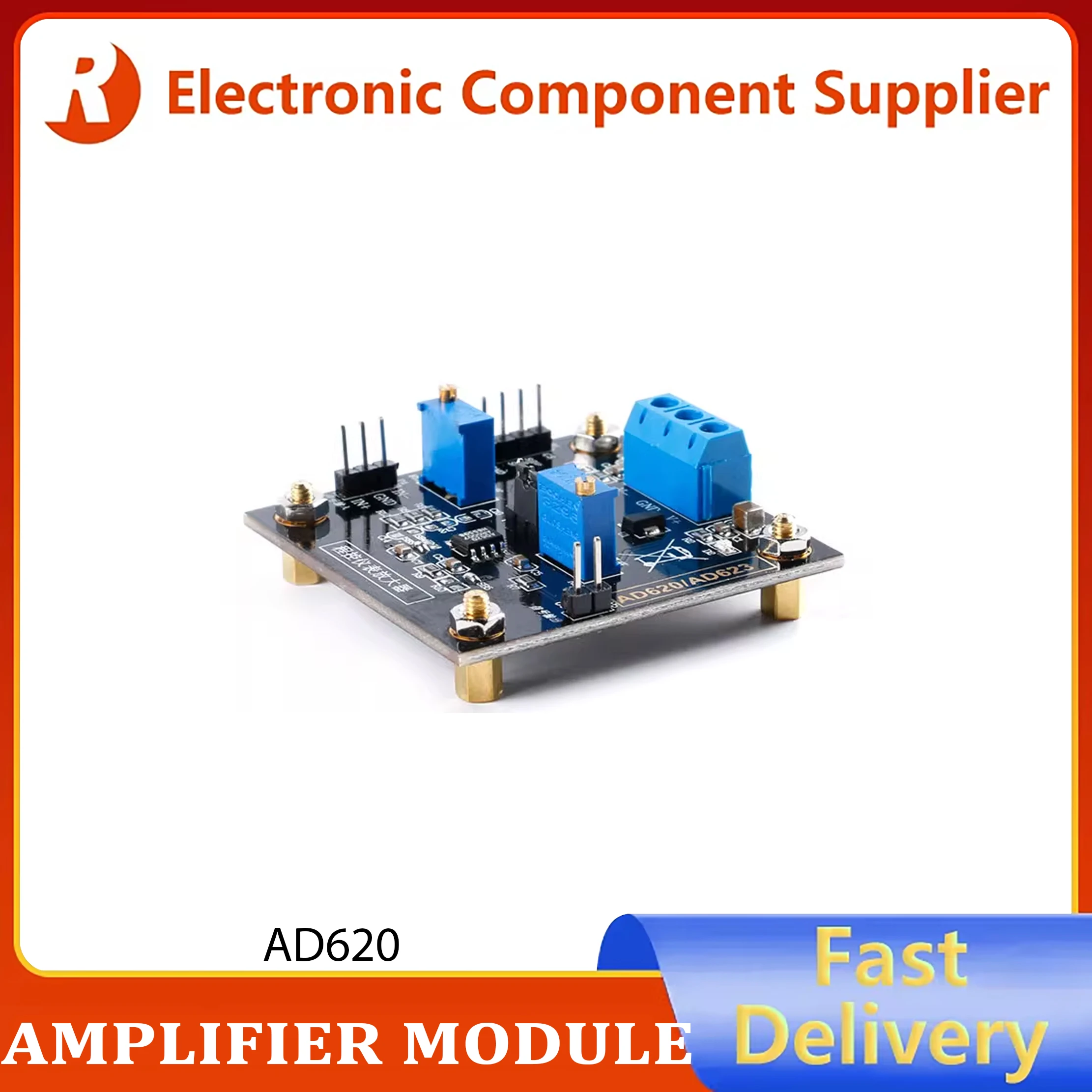 AD620 High Pass Low Pass Band Pass Universal Active Filter Module Adjustable Bandpass Filtering Board PCB