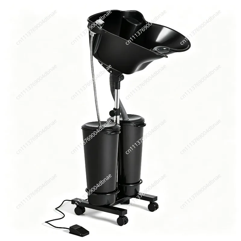 Vertical electric shampoo basin Portable double bucket with water pump Movable punch basin
