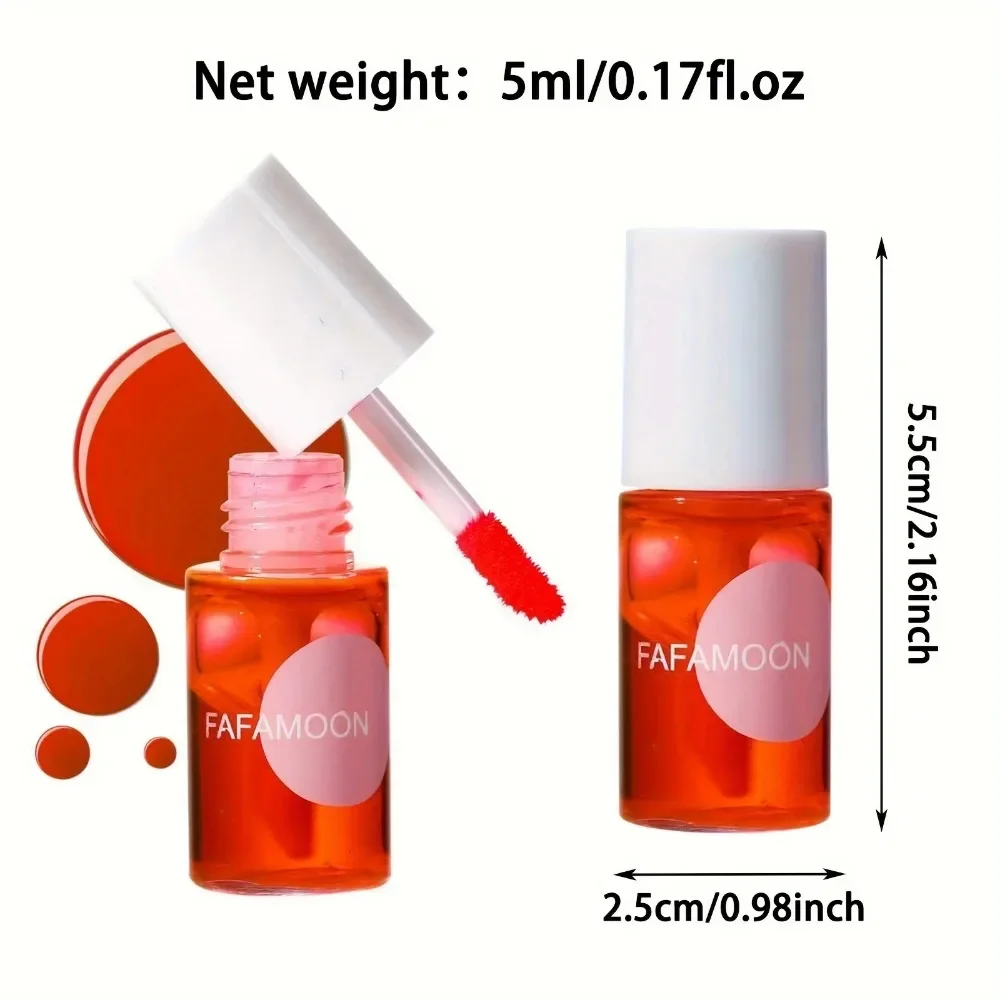 Nuovo fragola fruttato tinta labbra gloss tinta idratante rossetto liquido antiaderente impermeabile alto pigmento a lunga durata 4 colori