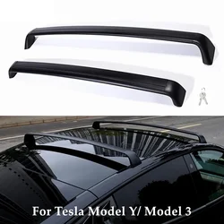 Portapacchi in alluminio con serratura antifurto per Tesla Model Y 3 Highland 2017 ~ 2024 Accessori per barre trasversali per auto Canoa Kayak Portabici