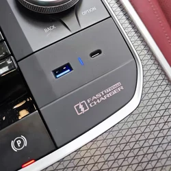 27W Car USB type charger  fast phone charger gear shift charging holder panel trim for BMW G42 G20 G21 G22 G23 G26 G28 I3 I4
