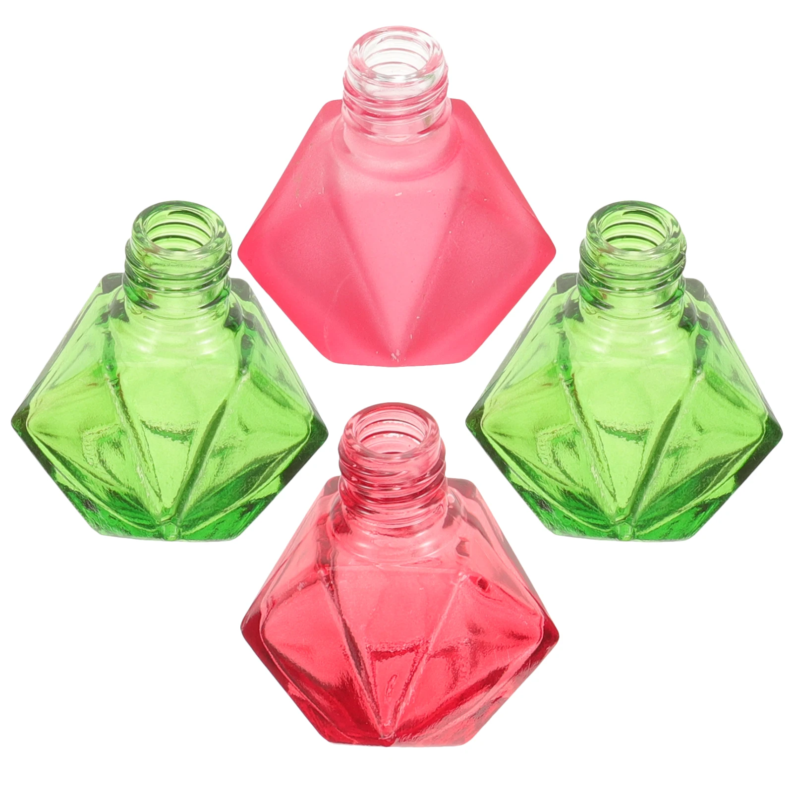 

4Pcs Small Glass Nail Polish Bottles 10Ml Empty Refillable Containers for Gel Fingernail Polish Home Nail Shop Decoration