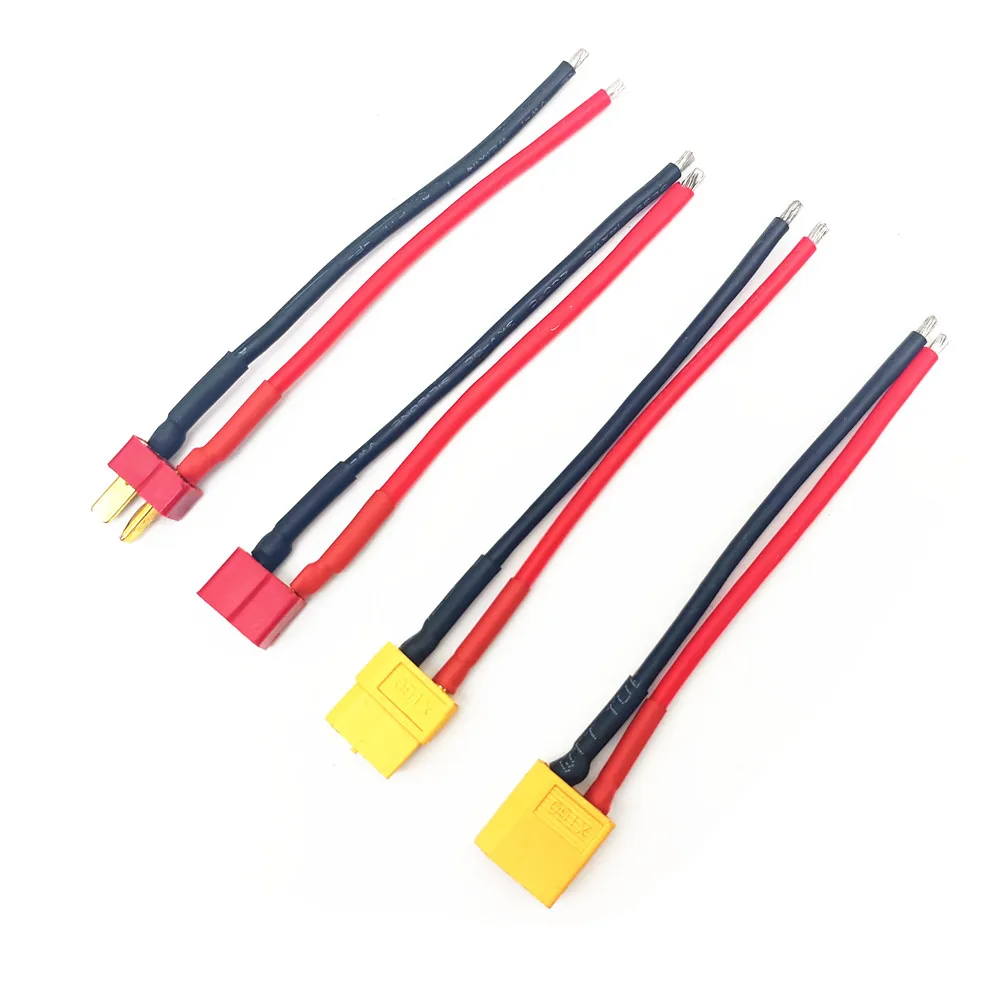 wa XT60 T Plug męski żeński z kablem silikonowym 100mm 14AWG do RC Drone Quadcopter Car Boat Lipo Battery ESC