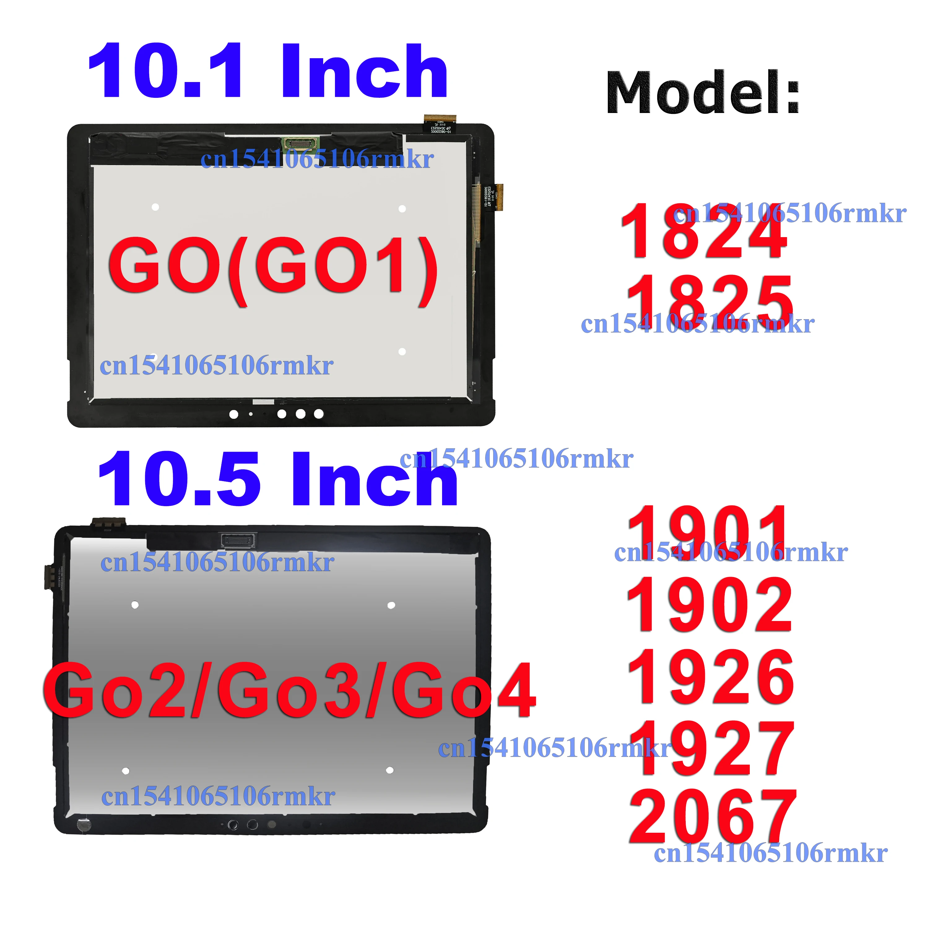 Pantalla Táctil 10.5" Para Surface Go 2 1901 1926 1927 - Reemplazo LCD IPS 1920x1280 Con Digitizer Y Kit De Instalación