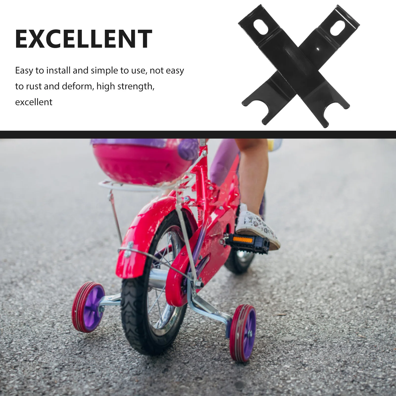 

1Pair Bike Axle Extenders Strong Metal Training Wheel Adapter Secure Fit for Short Rear Axle Replacement Bicycle Component