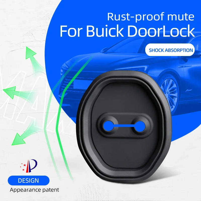 Silica Gel Door lock Case Car Door Lock Cover Door Check Arm Protector Cover For Buick Verano Regal LaCrosse GL8 GL6 Century