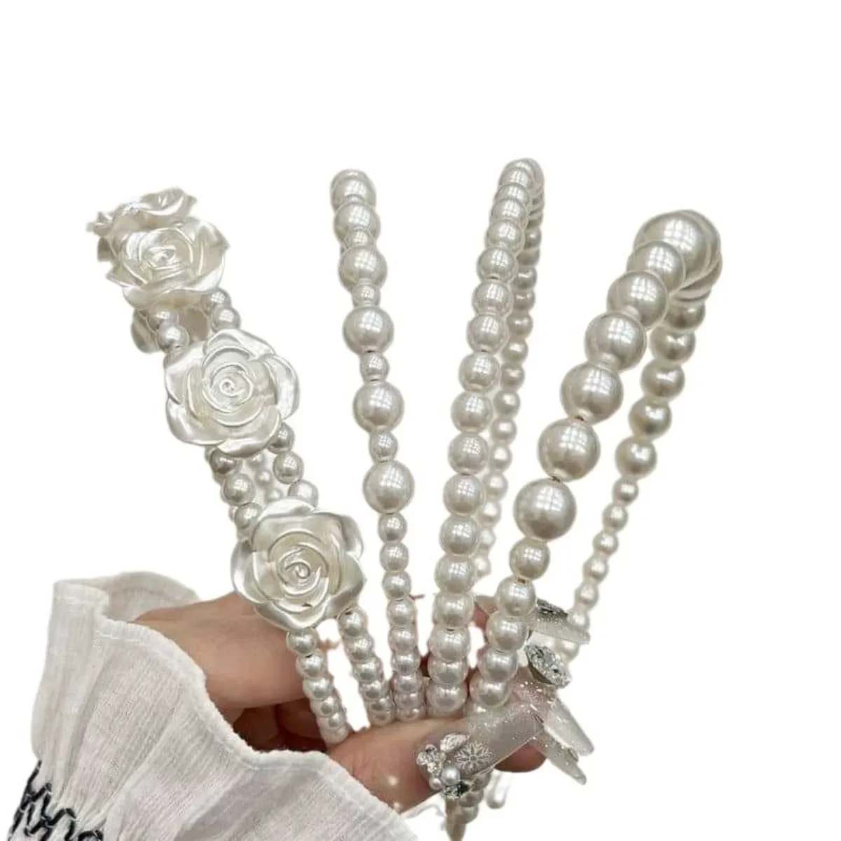 Элегантная повязка на голову с жемчугом — винтажный обруч для волос с искусственным жемчугом, стильный аксессуар для волос для женщин и девочек, прогулки для мытья лица