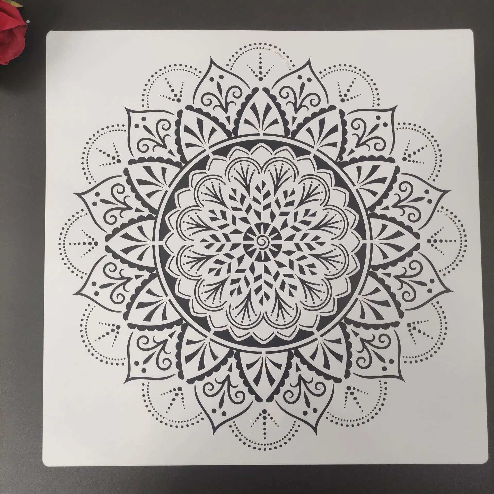 50 * 50 cm size diy craft mandala mold for painting stencils stamped photo album embossed paper card on wood, fabric, wall.N26