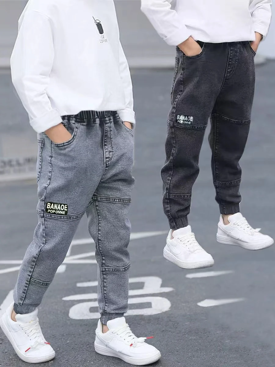 DIIMUU Kids Baby Boys Jeans Denim Clothes Pants Children Fashion Trousers 4 5 6 7 8 9 10 11 Years