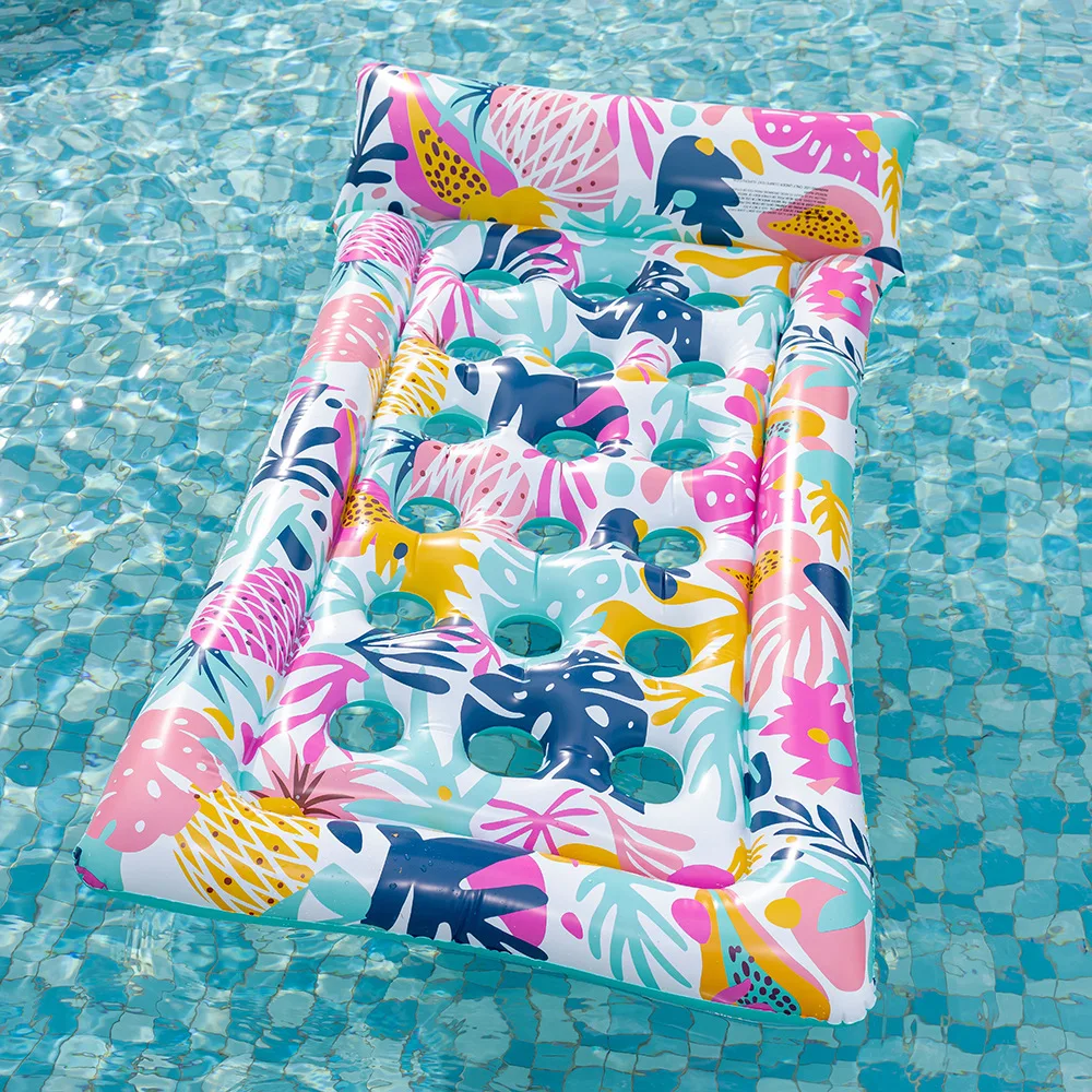 

Colorful Inflatable Toys Swimming Bed Summer Outdoor Pool Beach Water Party Floating Lounge Chair PVC Inflatable Air Mattress