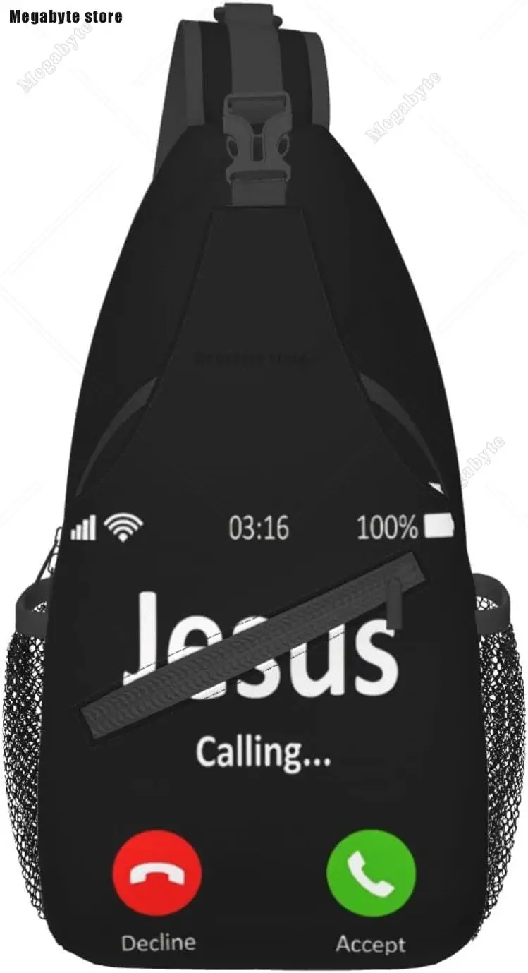 Christian Theme Crossbody Bag Crossbody Backpack Jesus Sling Backpack Chest Bag Sling Bag for Women Men