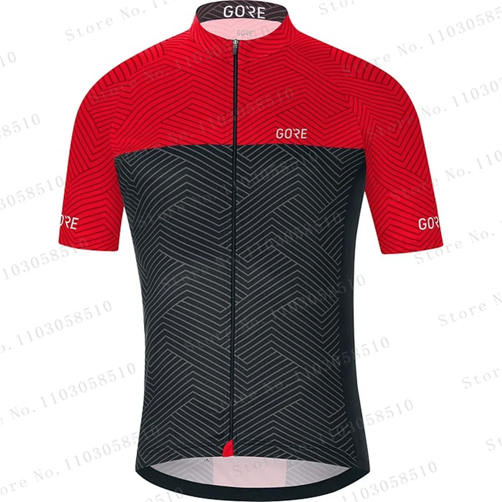 

Summer Cycling Jersey Men's Shirts Team Short Sleeve Sports MTB Clothing Road Cycling Top Breathable Bib Shorts Set 2025