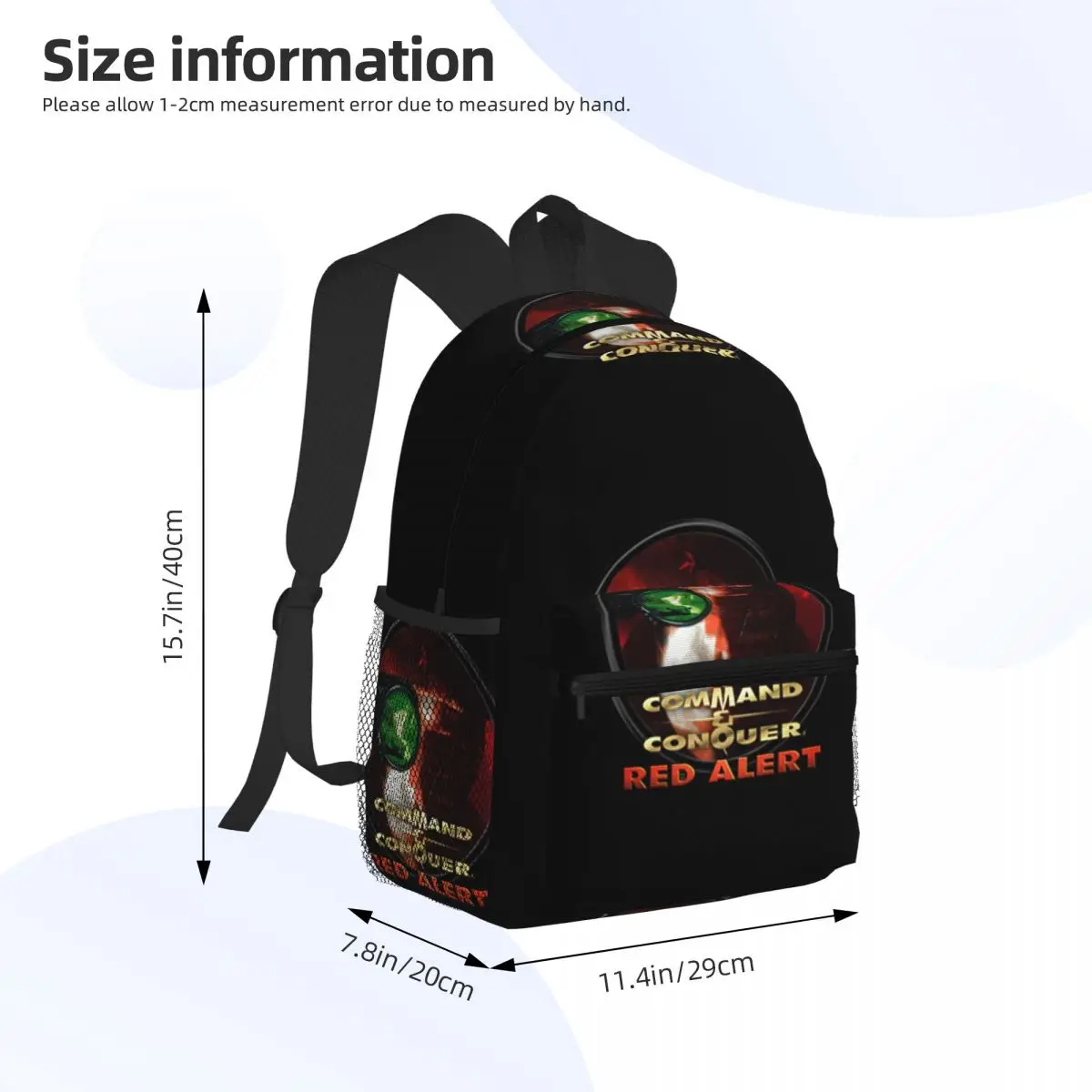 Red Alert Logo Student Backpack School Bag Hiking Travel Daypack for Boys Girls Bookbag Shoulder Bags