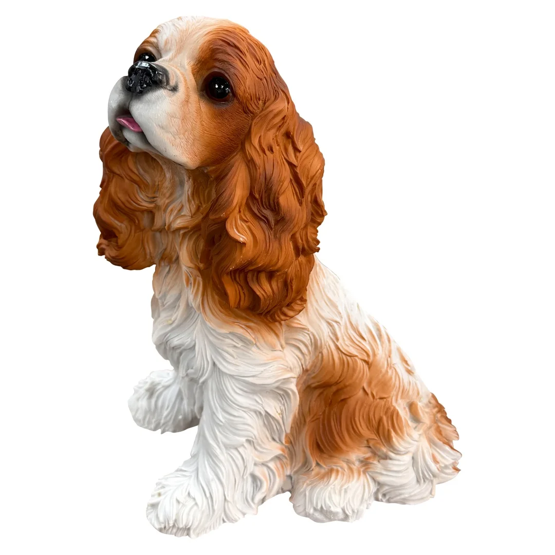 Charlie Beagle Dog Garden Statue, Weatherproof Hand-Painted Resin, Waterproof Outdoor Yard Lawn Patio Decor