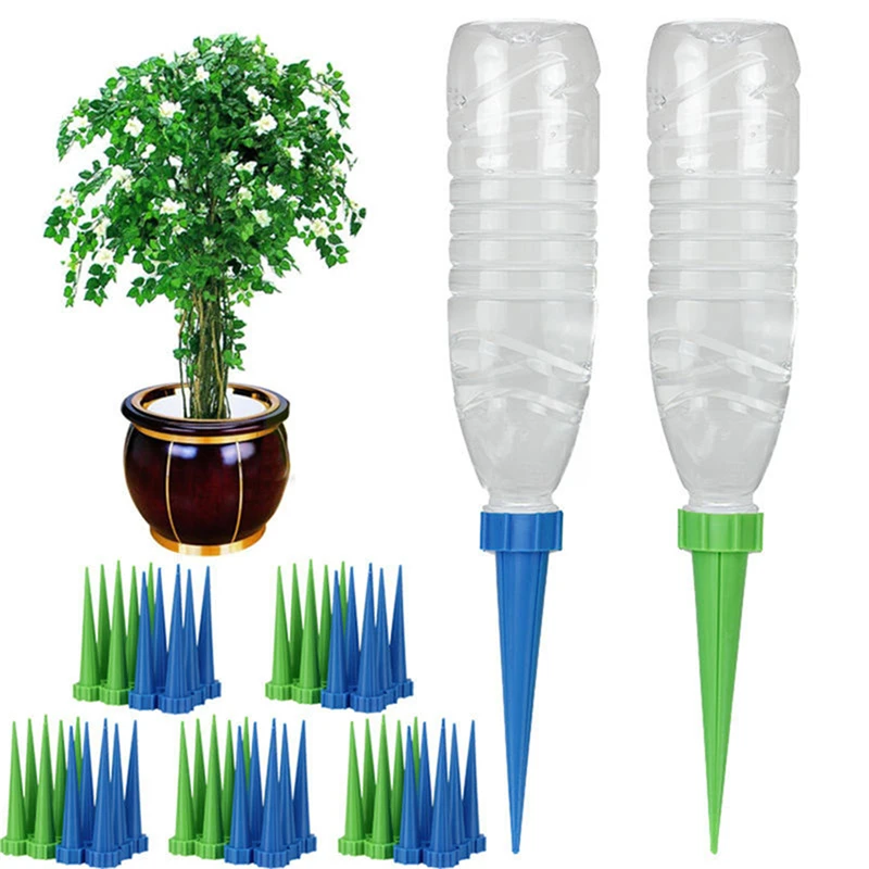 

12/4pcs Automatic Garden Cone Watering Spike Plant Flower Waterers Bottle Irrigation System Random Colors