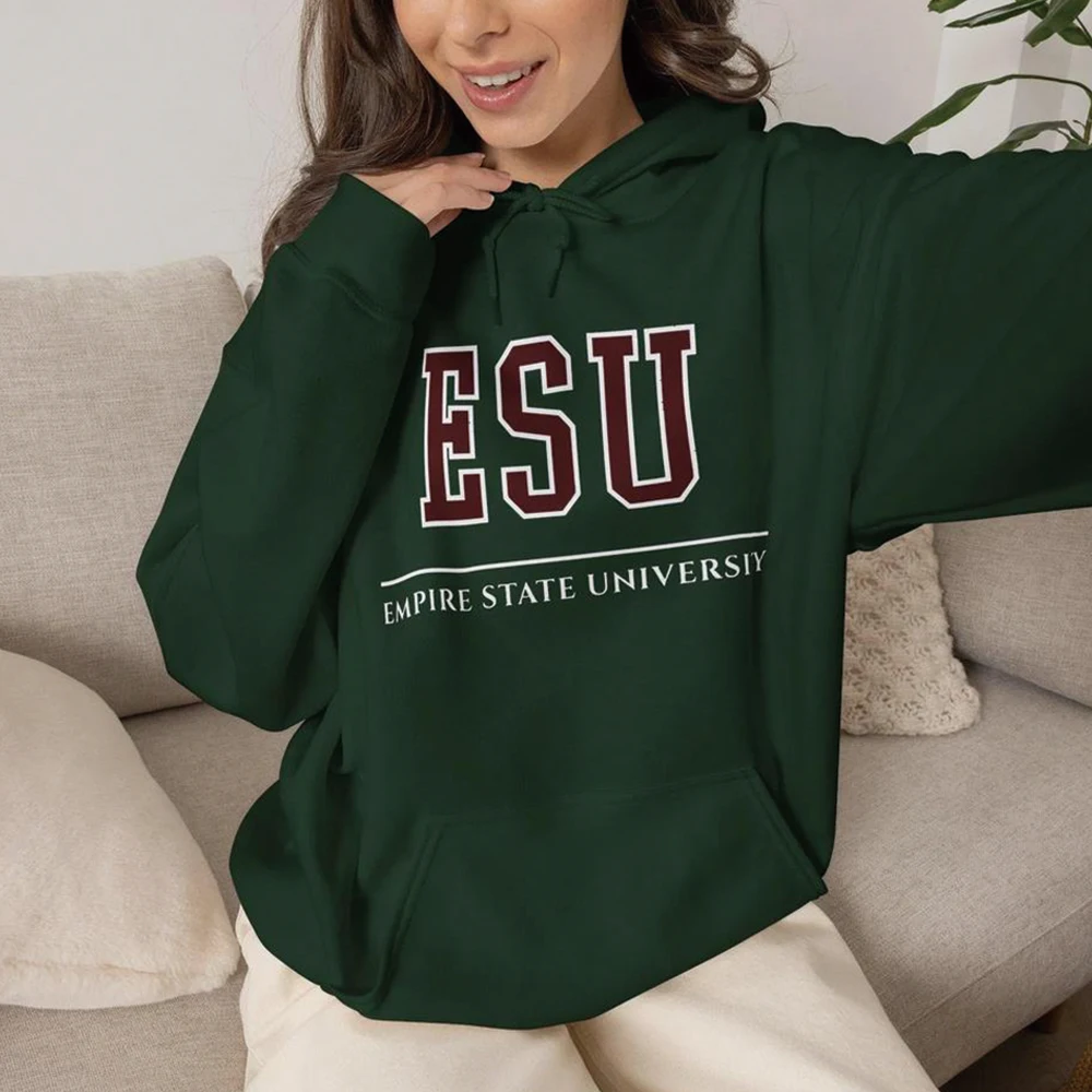 ESU Empire State University Hoodies trendy Hoodie Brand New Day Merch graphic Pullover Unisex Long Sleeves Sweatshirt Fans Gift