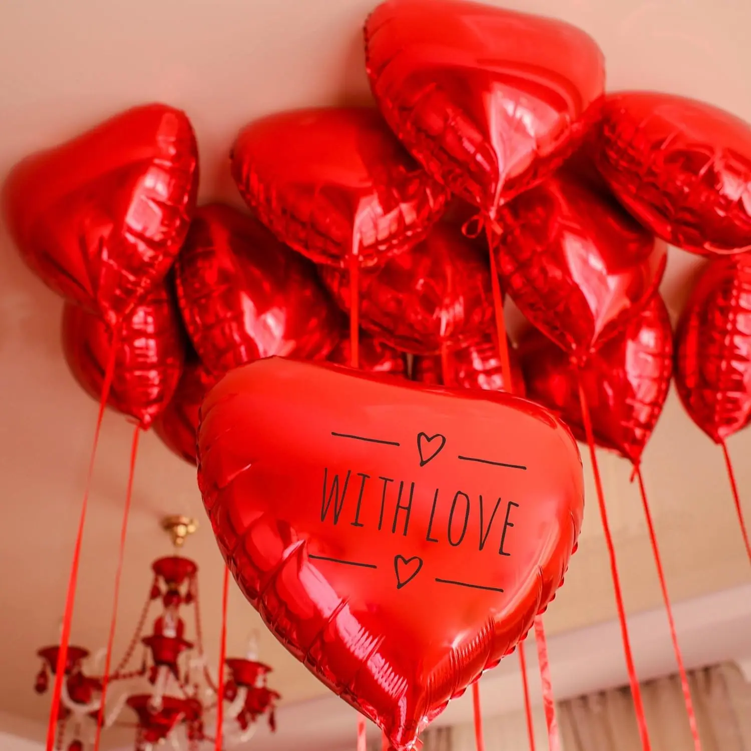 5-30PCS 18 Inches Large Foil Red Heart Shaped Balloons for Valentine's Day Wedding Shower Anniversary Engagement Decoration - view 4