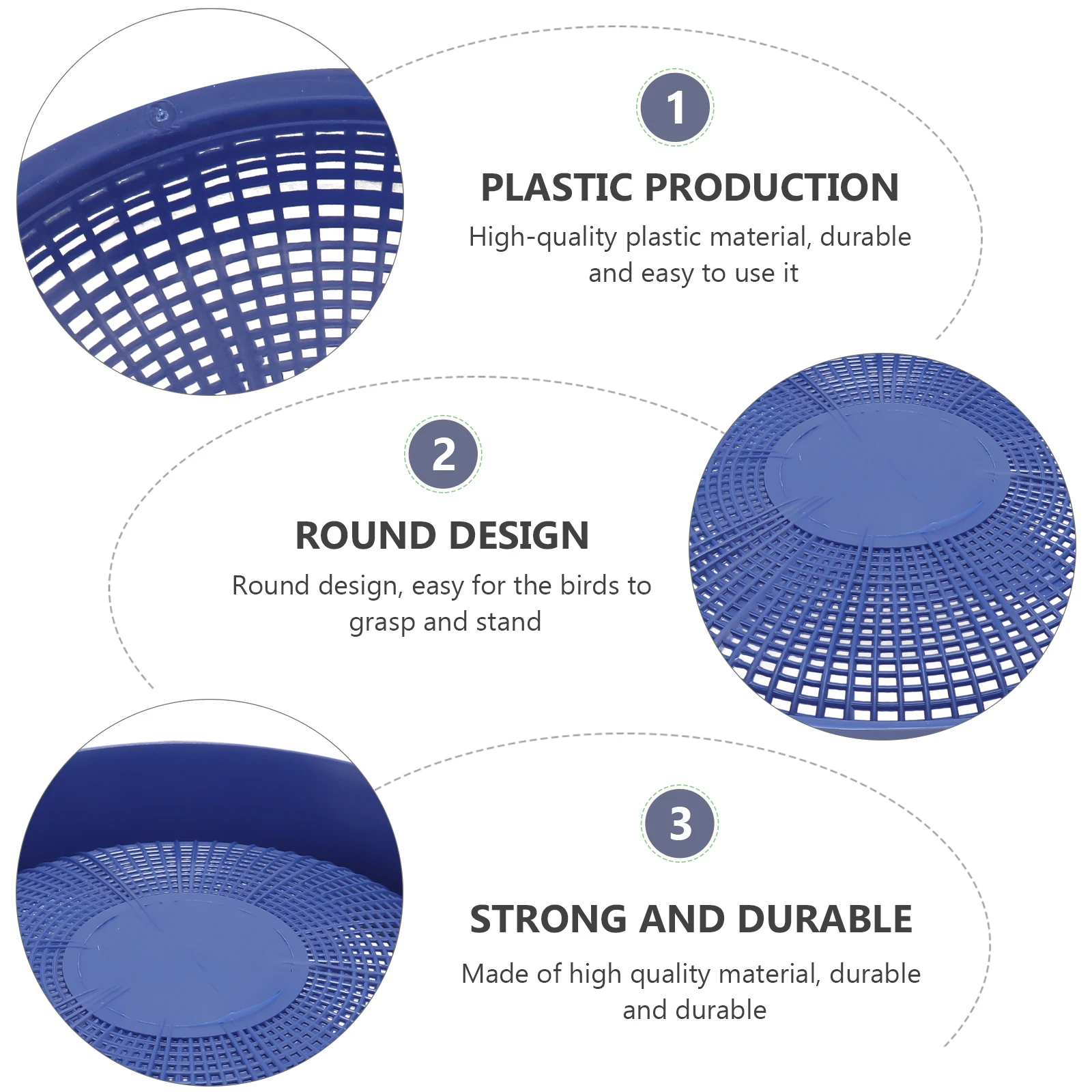 

8pcs Plastic Pigeon Coop Woven Bird Nests for Parrots Small Animal Nesting Bed Cages Durable Round Design Pet Bird Cage Egg