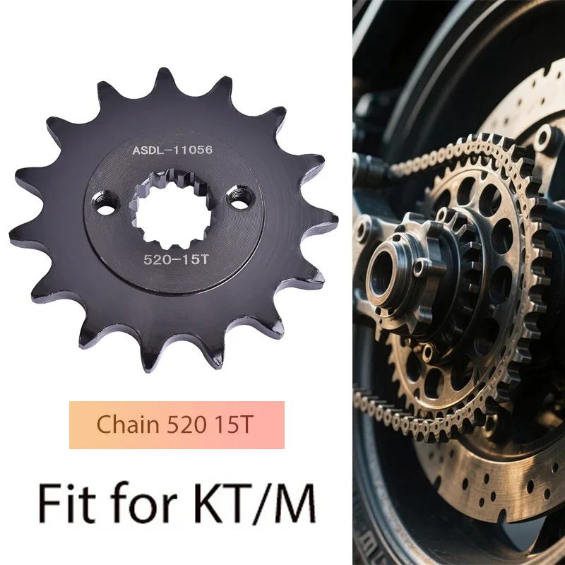 520 15T Front Sprocket For Husqvarna Road 401 Svartpilen Vitpilen For KT/M Road 390 Adventure 390 Du/ke ABS RC R 2022 2021 2020