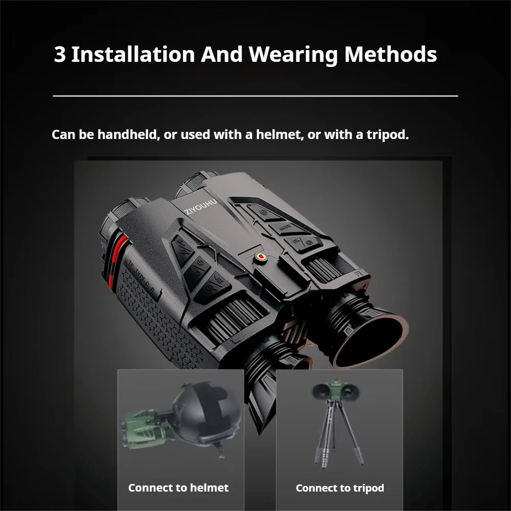 

ZIYOUHU NVC800 HD 4K Digital Night Vision Camera Head Mounted Video Search Device for Enhanced Nighttime Visibility