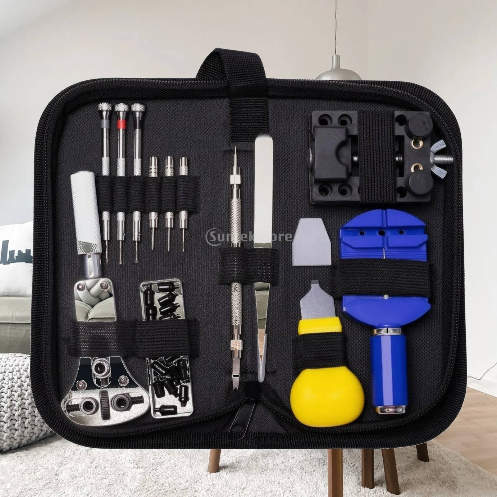 Watch Repair Tool Kit Compact Watch Repair Kit Spring Bar Tool Hard-Sided Watchmaker Tools Long-Lasting for Hobbyists