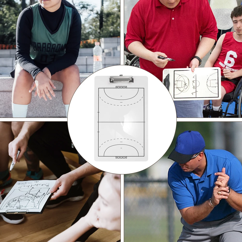 

2pcs Handball Clipboard Double Side Wipe Writing Dry Erase Coaching Accessory Training Aids Competition Board