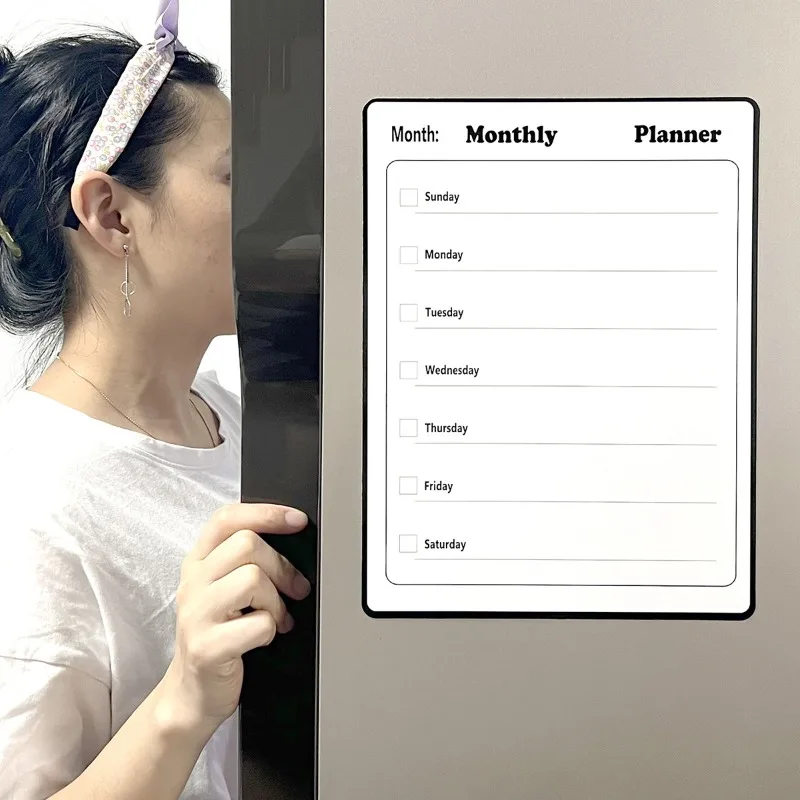 Magnetic Calendar For Fridge Monthly Weekly Planner Whiteboard Calendar Table Dry Erase Fridge Sticker Message Board Menu