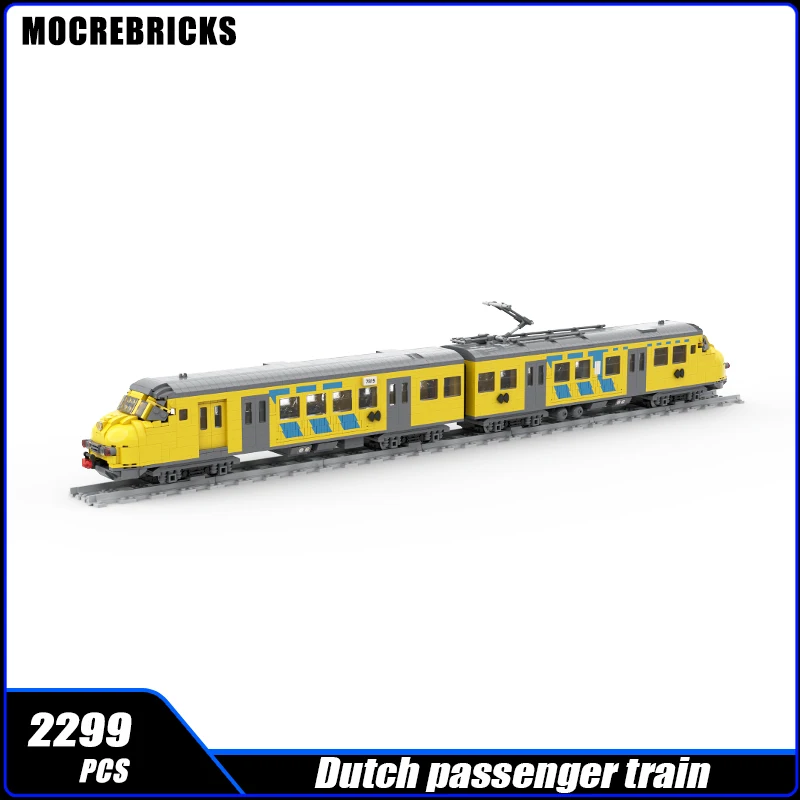 Technology Train Dutch Passenger NS Mat \'64 Locomotive Building Block City Railway Train Assembly Model Children Brick Toys Gift