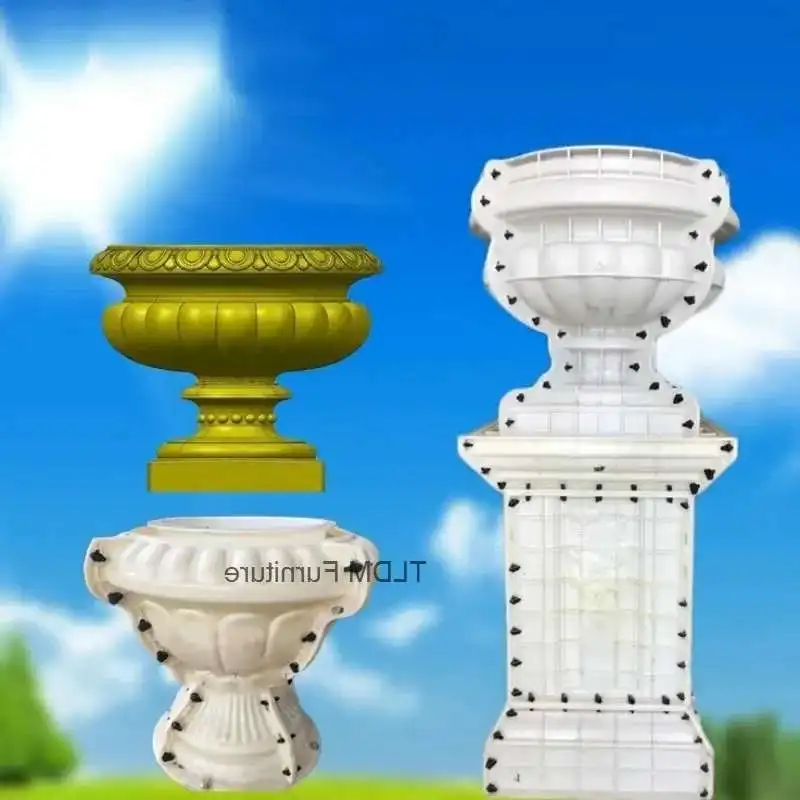 

Plastic Thickened ABS Flowerpot Mold Cement Mold for Garden Balcony Fence Square Column Pier Roman Column Concrete Bonsai Mold