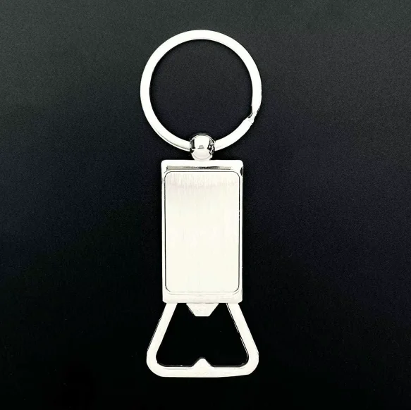 Stainless Steel Metal Keychain Bottle Opener Keyring Practical Key Chain Ring Advertising Campaign Exquisite Gift Accessories
