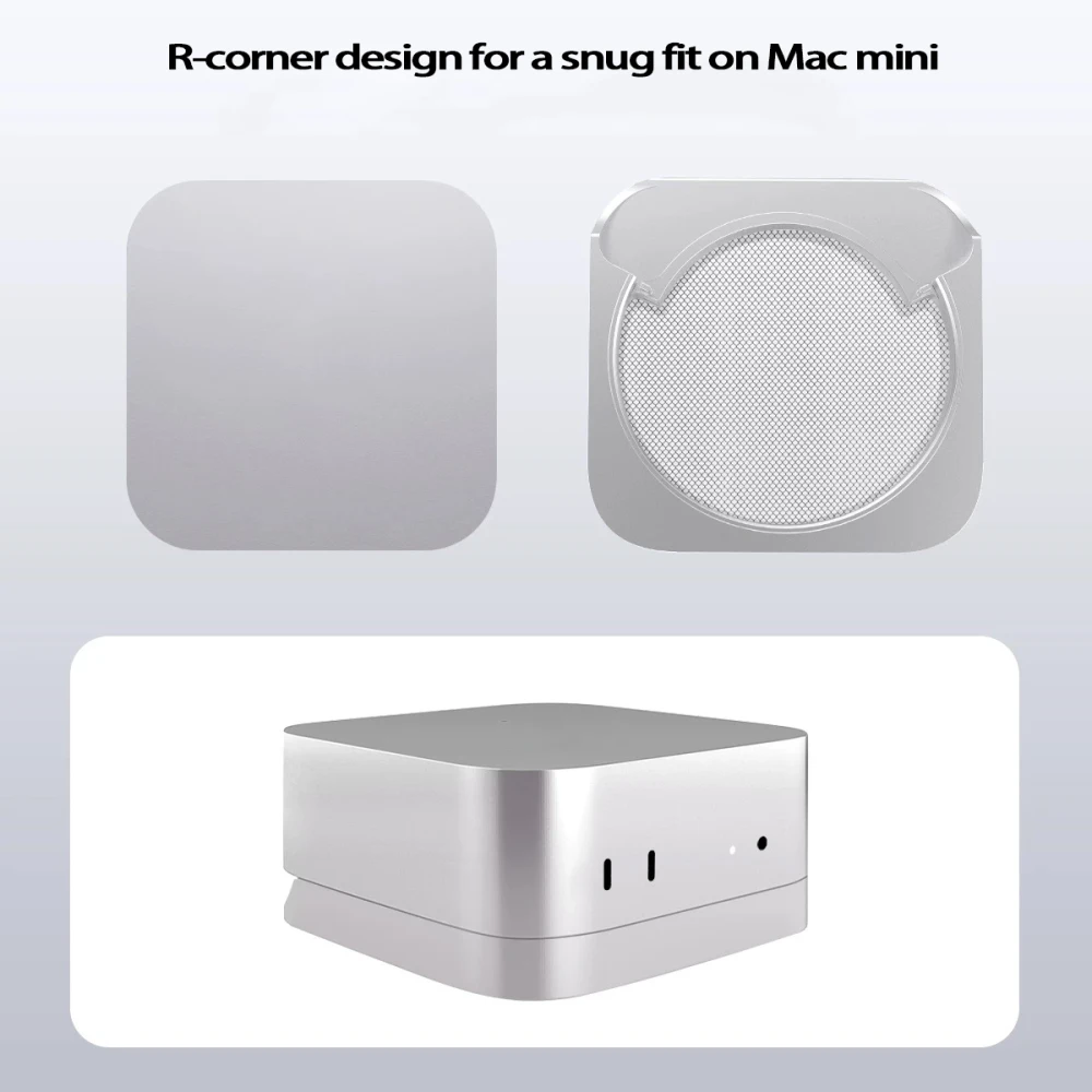 for Mac Mini M4 Aluminum Alloy Bracket Base for Mac Mini M4/M4 Pro 2024 Desktop Stand Dust and Heat Dissipation