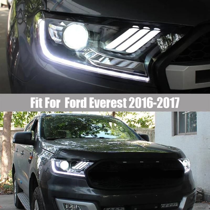 

Headlight Assembly Suitable for Ford Everest 2016 - 2017 Modified Lens LED Headlights Mustang Daily Lamp