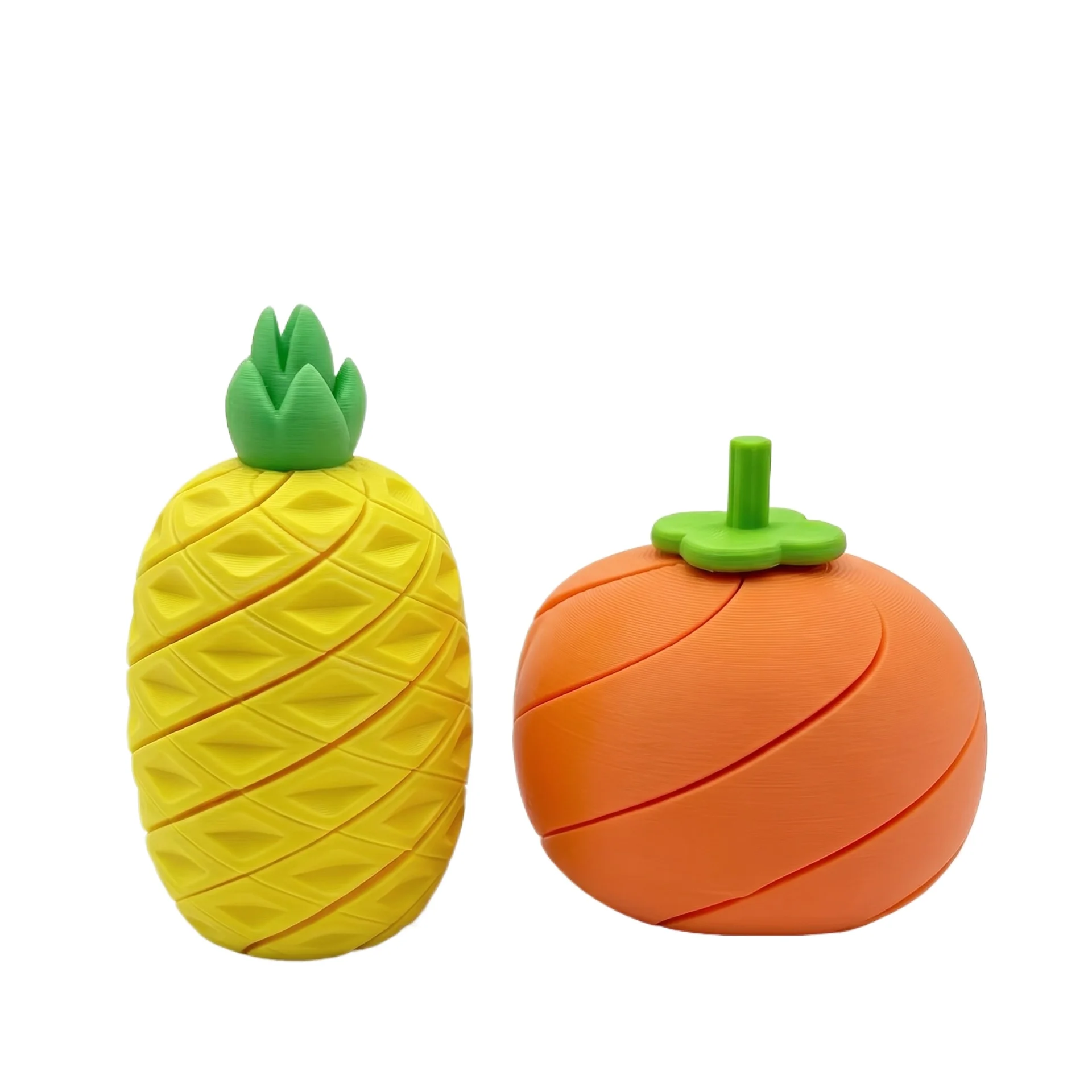 Fashion Fun Rotating Fruit Vegetable Ornaments Food-shaped Stress Relief Plastic Model Home Room Table Decoration Figurines