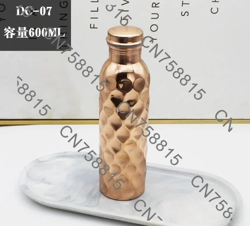 Vessel for Yoga Outdoor Sports, Traditional Metal Canteen, Handmade Pure Copper Water Bottle, Various Models Available
