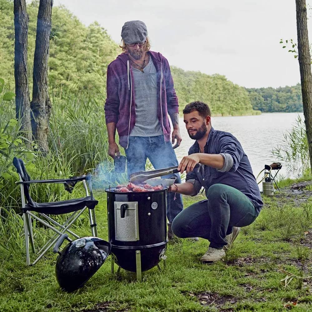 Durable 18-inch Portable Smoker Barbecue Oven Outdoor Camping Charcoal BBQ Grill