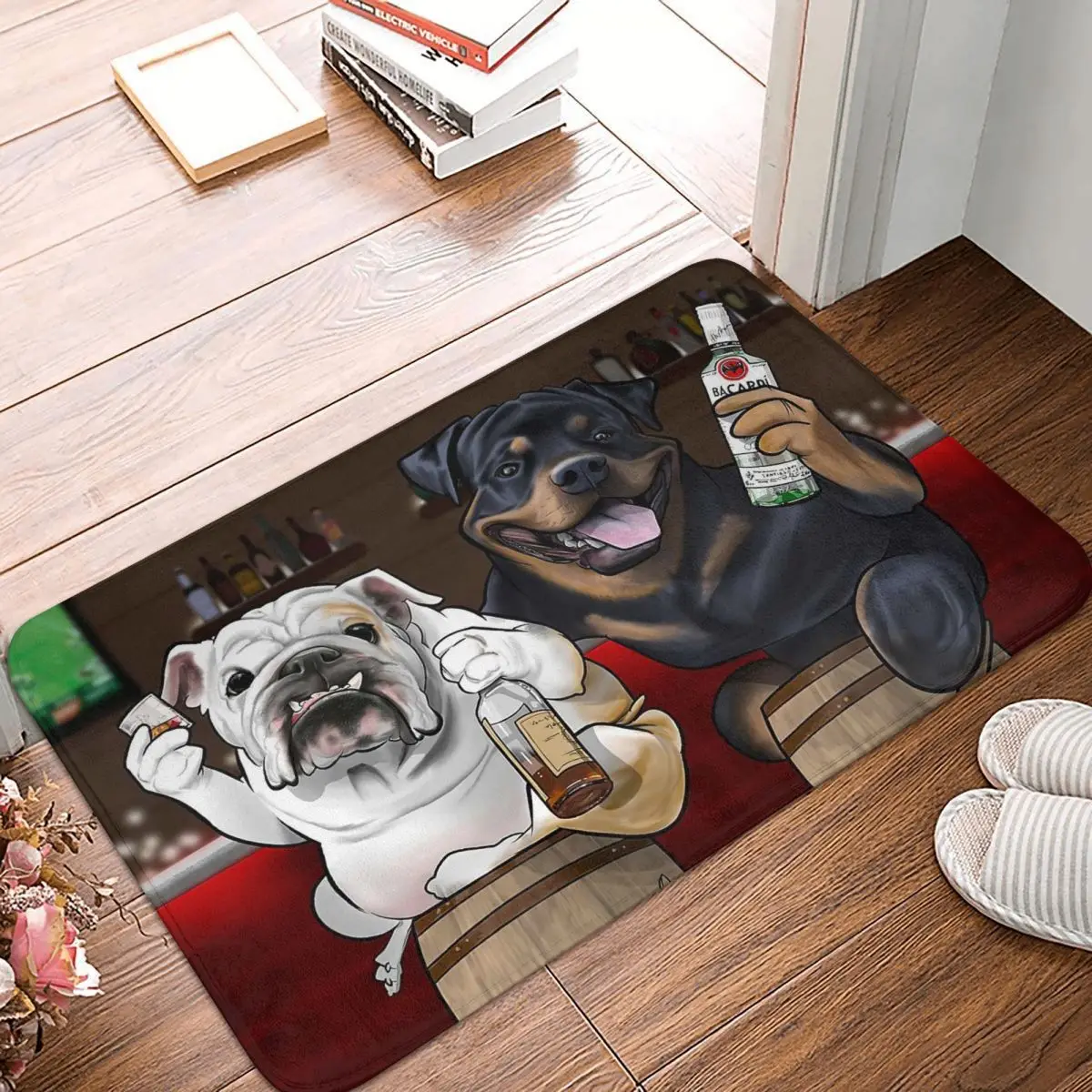 

English Bulldog Doormat Rug carpet Mat Footpad Bath mat Non-slip toilet Balcony Parlor durable Washable