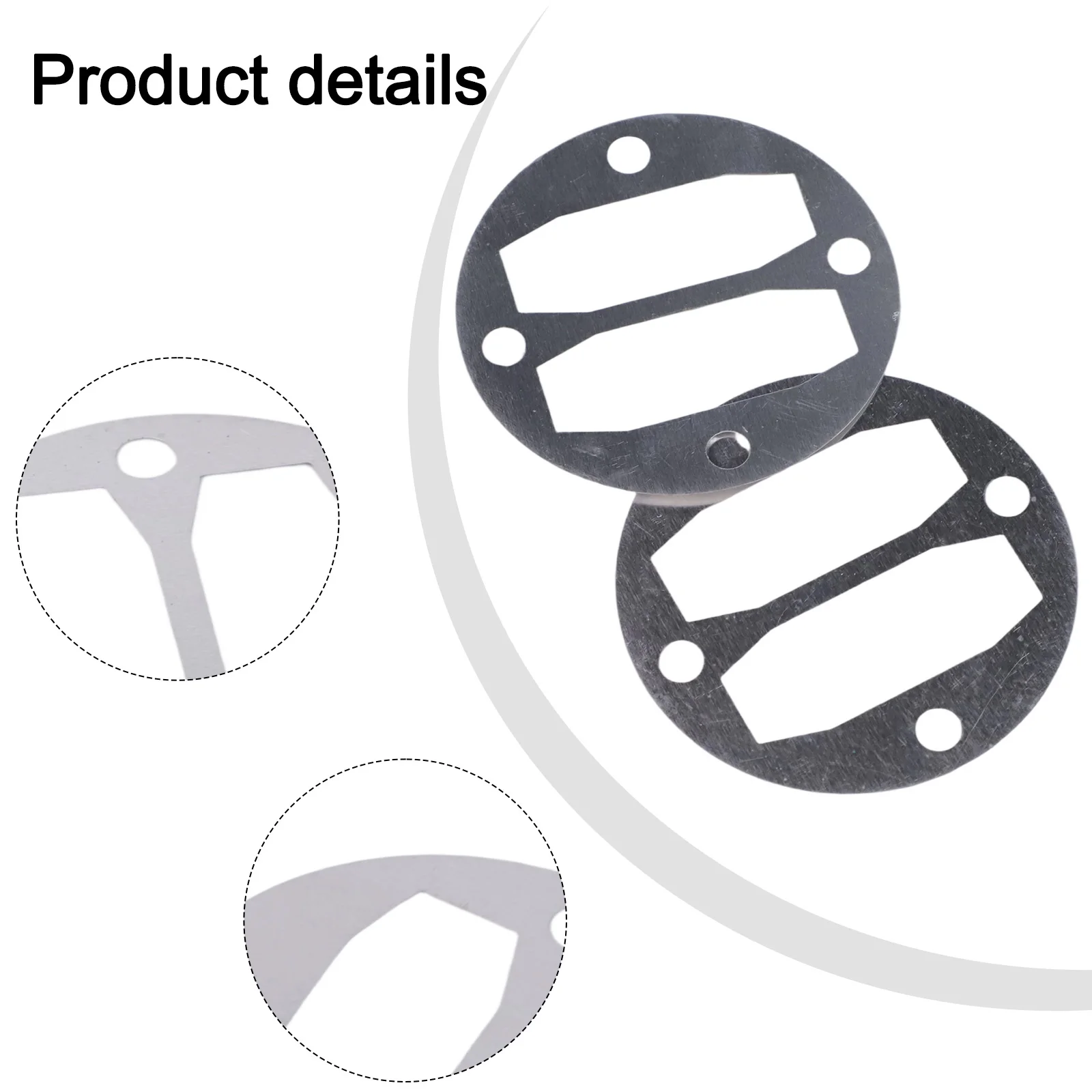 Essential Parts Set of Two Aluminum Round Washer Gaskets Suitable for Most Air Compressors with a Hole Distance of 42mm